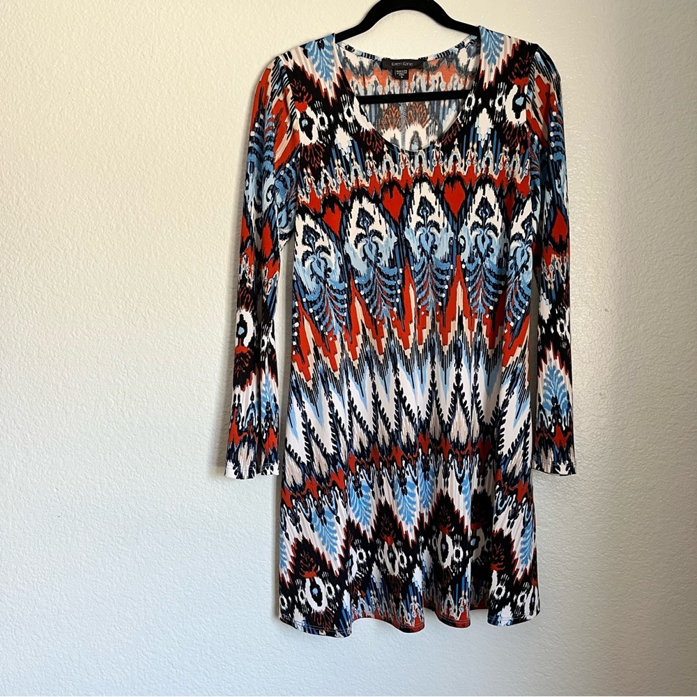 Karen Kane Mazatlan Trapeze Swing Icat USA 3L79079 Dress Knee Length Stretch